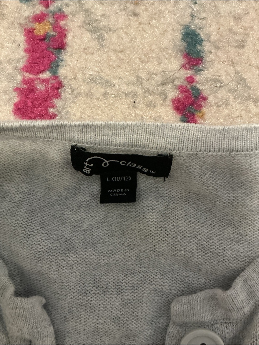 Girls art class Light Gray Cropped Sweater - Picture 4 of 4